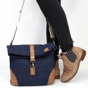 RESTSTCK 48 cm Jeansstoff ohne Stretch Baumwolle, dunkelblau