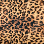Dekostoff Leopardenmuster Halb Panama,braun schwarz