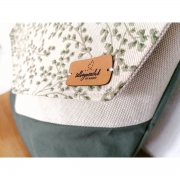 Dekostoff Kstchenmuster meliert, beige cremewei