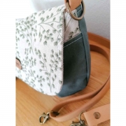 Dekostoff Kstchenmuster meliert, beige cremewei