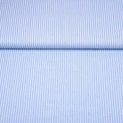 Baumwollstoff Streifen 3 mm garngefrbt, hellblau wei