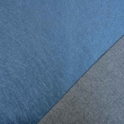 Lederimitat geprgte Optik, mittelblau metallic
