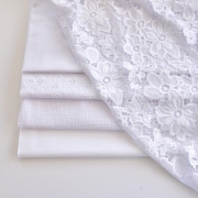 Musselin Stoff Double Gauze uni, wei