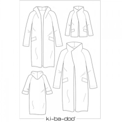 Schnittmuster Strickmantel BENTE Raglanrmel Damen ki-ba-doo