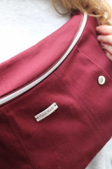 Baumwolltwill Trenchcoat Stoff, weinrot