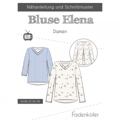 Papierschnittmuster Bluse Damen  ELENA Fadenkäfer