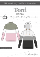 Papierschnittmuster Hoodie Damen TONI Fadenkfer