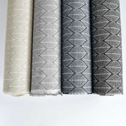 Dekostoff Bltter Jacquard Doubleface, cremewei beige