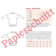 Papierschnittmuster Rollkragenshirt Frau RETA Studio Schnittreif