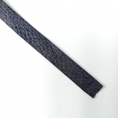 Schrägband vorgefalzt uni, schwarz metallic