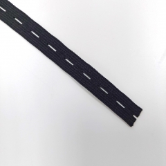 Knopflochband Gummiband Bundgummi elastisch 1,5 cm, schwarz