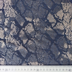 Jerseystoff Schlangenmuster Animal Print Glitzerpunkte, blau taupe grau