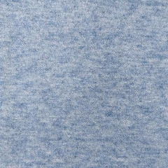 RESTSTÜCK 40 cm Strickstoff Feinstrick Stoff weich, jeansblau meliert