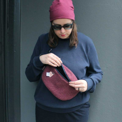 Boucle Stoff Schafslckchen, mauve