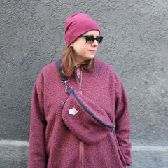 Boucle Stoff Schafslckchen, mauve