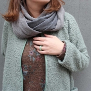Boucle Stoff Schafslckchen, mauve
