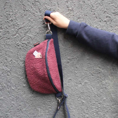 Boucle Stoff Schafslckchen, mauve