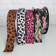 Gummiband Camouflage Army Print 4 cm, pink schwarz khakigrn