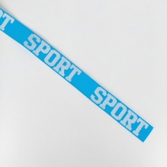 Gummiband Sport 32 mm breit, weiß türkis