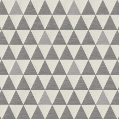 Dekostoff Dreiecke Triangles Jacquard Doubleface, cremeweiß grau