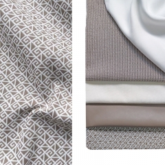 Hosenstretchstoff Bengalin graphisches Muster, taupe beige
