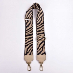 Taschengurt Taschenriemen Zebra Muster 5 cm, schwarz beige