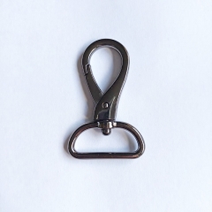 Karabinerhaken Metall 3 cm hochwertig hochglnzend, gunmetal