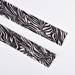 Schrägband Zebramuster Animal Print, creme schwarz