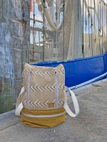 Canvas Stoff uni, beige
