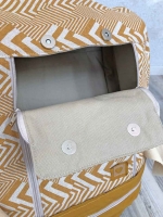 Canvas Stoff uni, beige