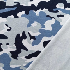Sweatstoff Camouflage, dunkelblau hellblau hellgrau