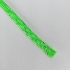 Reflektorkordel flach geflochten 9 mm breit, neongrn