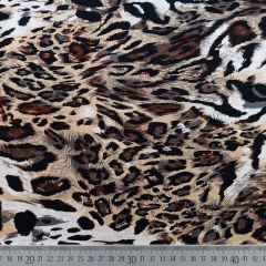 Viskose Jerseystoff Leopardenmuster, braun schwarz