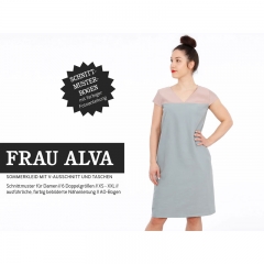 Sommerkleid mit V-Ausschnitt FRAU ALVA Papierschnittmuster Studio Schnittreif