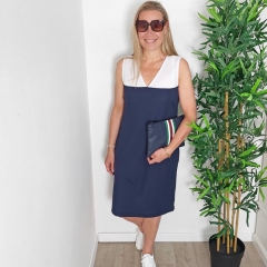 Sommerkleid mit V-Ausschnitt FRAU ALVA Papierschnittmuster Studio Schnittreif
