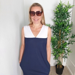 Sommerkleid mit V-Ausschnitt FRAU ALVA Papierschnittmuster Studio Schnittreif