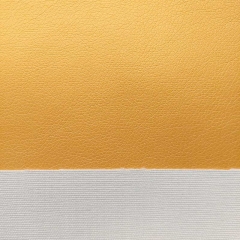 Lederimitat geprgte Optik, gelb metallic
