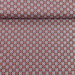 Baumwollstoff Popeline Blmchen Allover, rostbraun dunkelbraun