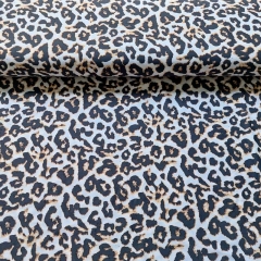 Badelycra Badeanzugstoff Funktionsjersey Leopardenmuster,beige schwarz weiß