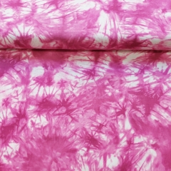 Baumwollstoff mit Stretch Batik Look, pink wei