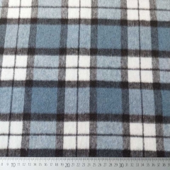 Wollstoff Karomuster Holzfller Style Webware, blau dunkelgrau