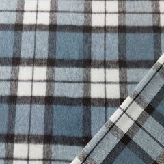 Wollstoff Karomuster Holzfller Style Webware, blau dunkelgrau