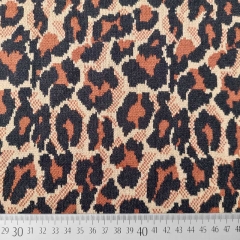 Strickstoff Leopardenmuster Viskose, rost schwarz beige