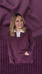 Breitcord Stoff uni, oxblood (Ochsenblut)