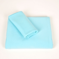 RESTSTCK 42 cm Sweat Stoff French Terry uni, wasserblau aqua #930