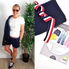 Sweat Stoff French Terry uni, dunkelblau navy #980