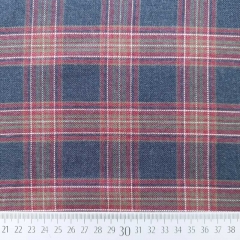 RESTSTCK 71 cm Viskosestoff Blusenstoff Schottenmuster, weinrot dunkelblau