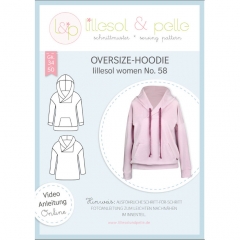 Papierschnittmuster Oversize Hoodie lillesol women No.58