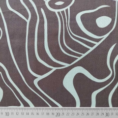 RESTSTCK 50 cm Viskosestoff abstrakte Linien Blusenstoff, mint dunkelbraun