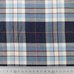 RESTSTCK 70 cm Viskosestoff Blusenstoff Schottenmuster, braun hellbraun dunkelblau